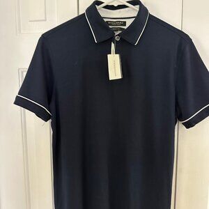 NWT Banana Repiblic Luxe Touch Navy Blue Polo